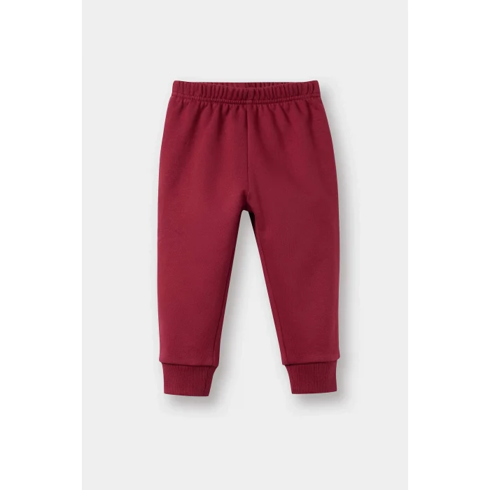 Defacto E8434A5BR285 Bordo Erkek Bebek 2li Takım Basic Düz Sweatshirt Eşofman Altı