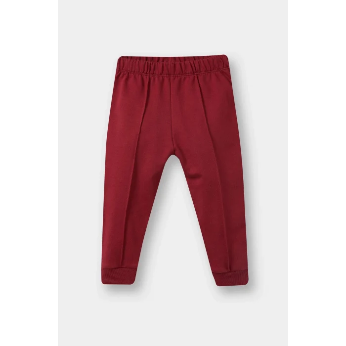 Defacto D2599A5BR285 Bordo Erkek Bebek 2li Takım Baskılı Okul Sweatshirt Eşofman Altı