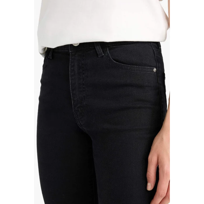 Defacto E9157AXNM40 Siyah Mia Flare Fit Normal Bel İspanyol Paça Uzun Jean Pantolon