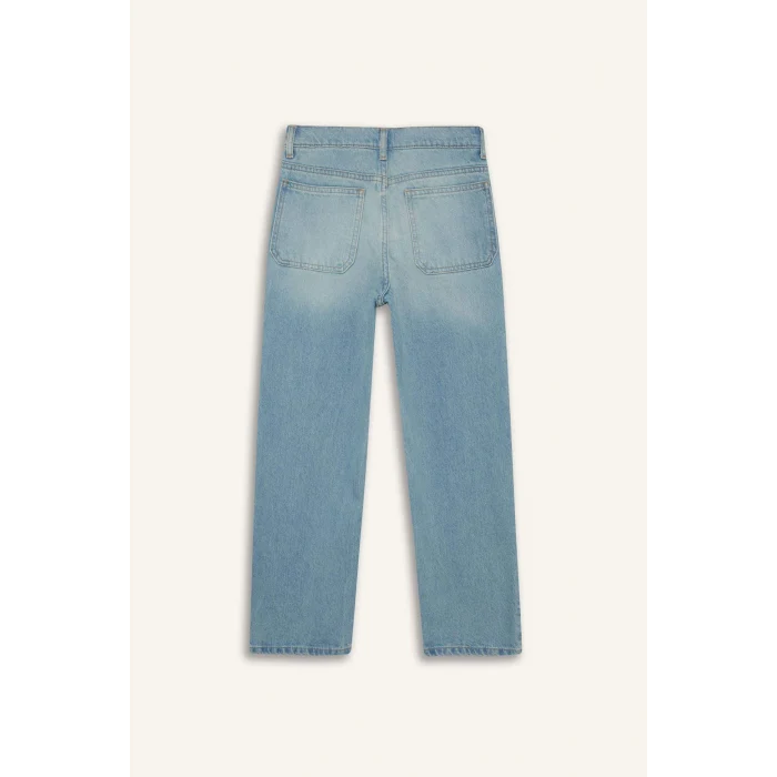 Defacto F0452A8NM28 Mavi Erkek Çocuk Wide Leg Geniş Paça Pantolon