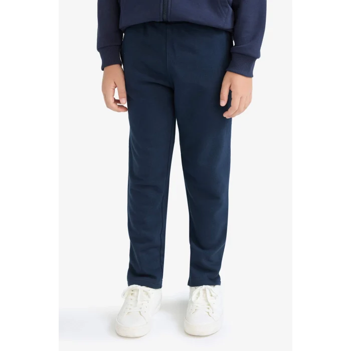 Defacto X6955A6NV253 Lacivert Erkek Çocuk Beli Lastikli Düz Paça Basic Düz Eşofman Altı