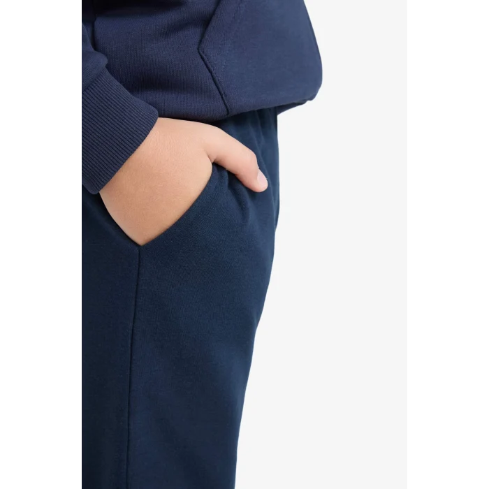 Defacto X6955A6NV253 Lacivert Erkek Çocuk Beli Lastikli Düz Paça Basic Düz Eşofman Altı