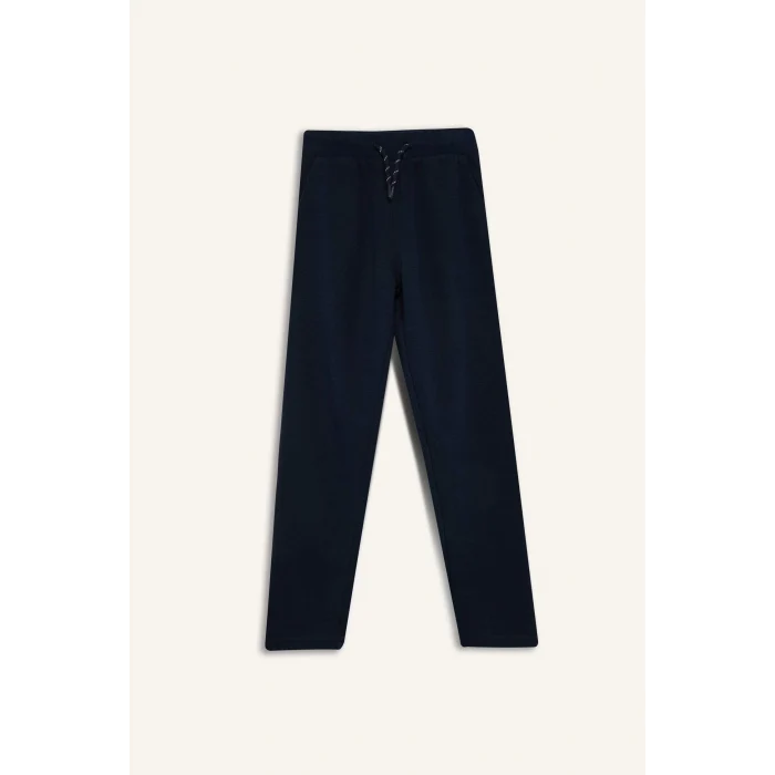 Defacto X6955A6NV253 Lacivert Erkek Çocuk Beli Lastikli Düz Paça Basic Düz Eşofman Altı