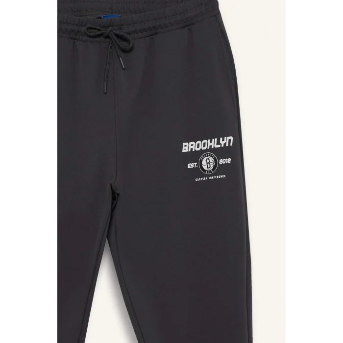 Defacto E8757AXAR212 Antrasit DeFactoFit NBA Brooklyn Nets Standart Fit Cepli Jogger