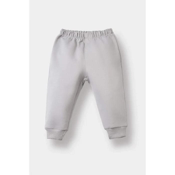 Defacto E8430A5GR52 Gri Erkek Bebek 2li Takım Basic Düz Sweatshirt Eşofman Altı