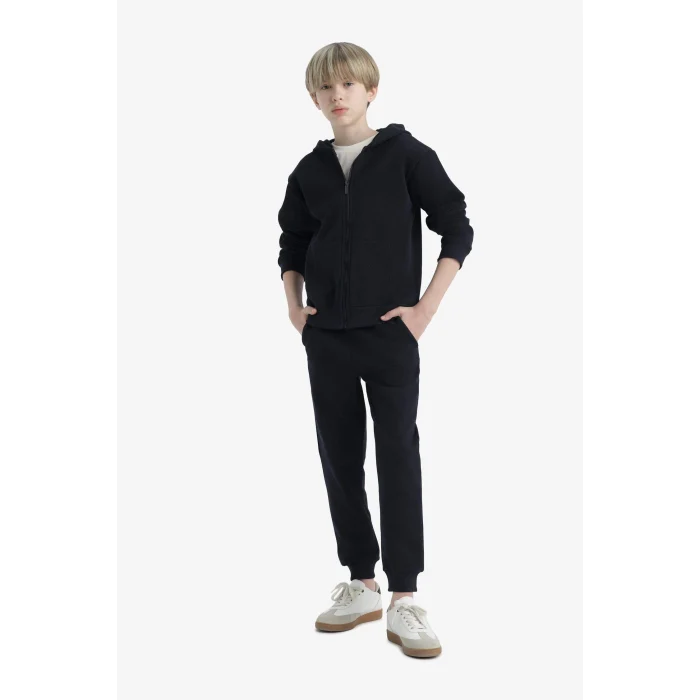 Defacto K8846A6NV253 Lacivert Erkek Çocuk Beli Lastikli Okul Jogger Eşofman Altı