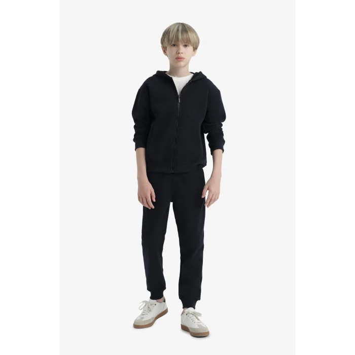 Defacto K8846A6NV253 Lacivert Erkek Çocuk Beli Lastikli Okul Jogger Eşofman Altı