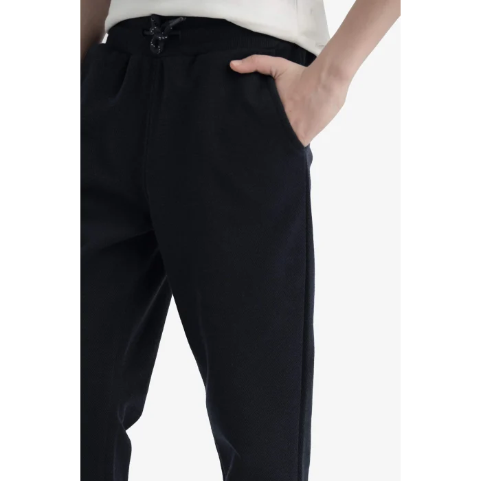 Defacto K8846A6NV253 Lacivert Erkek Çocuk Beli Lastikli Okul Jogger Eşofman Altı