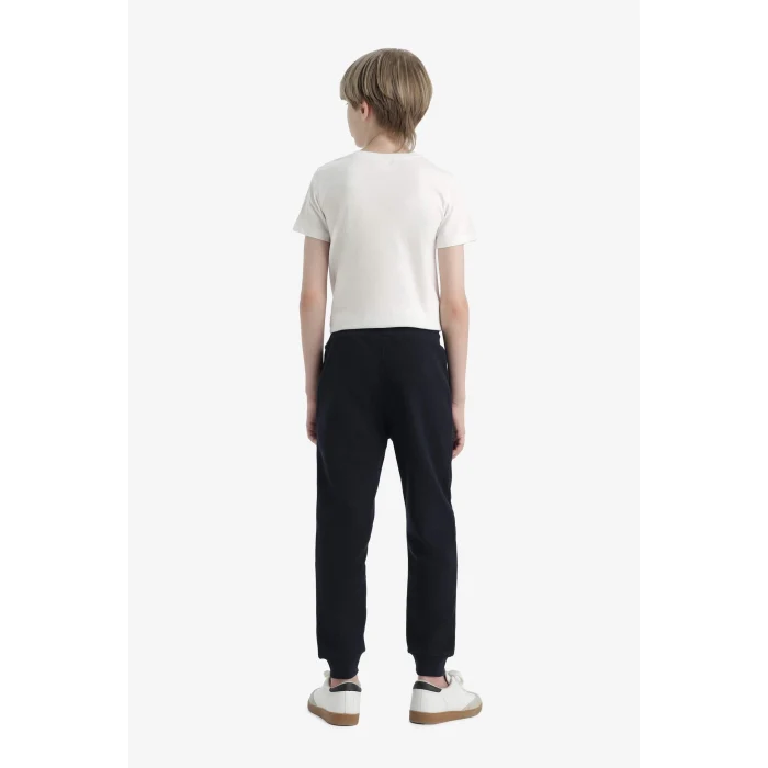 Defacto K8846A6NV253 Lacivert Erkek Çocuk Beli Lastikli Okul Jogger Eşofman Altı