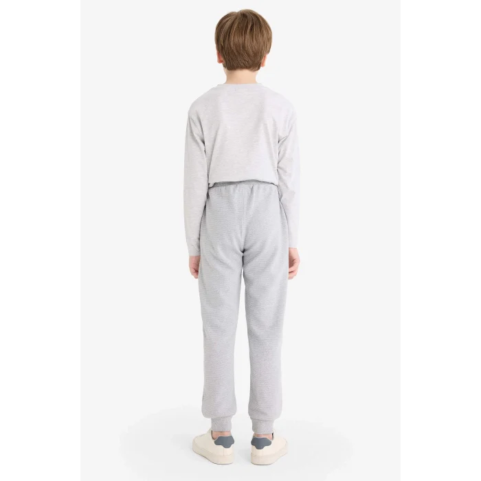 Defacto R5970A6GR377 Gri Erkek Çocuk Beli Lastikli Okul Jogger Eşofman Altı