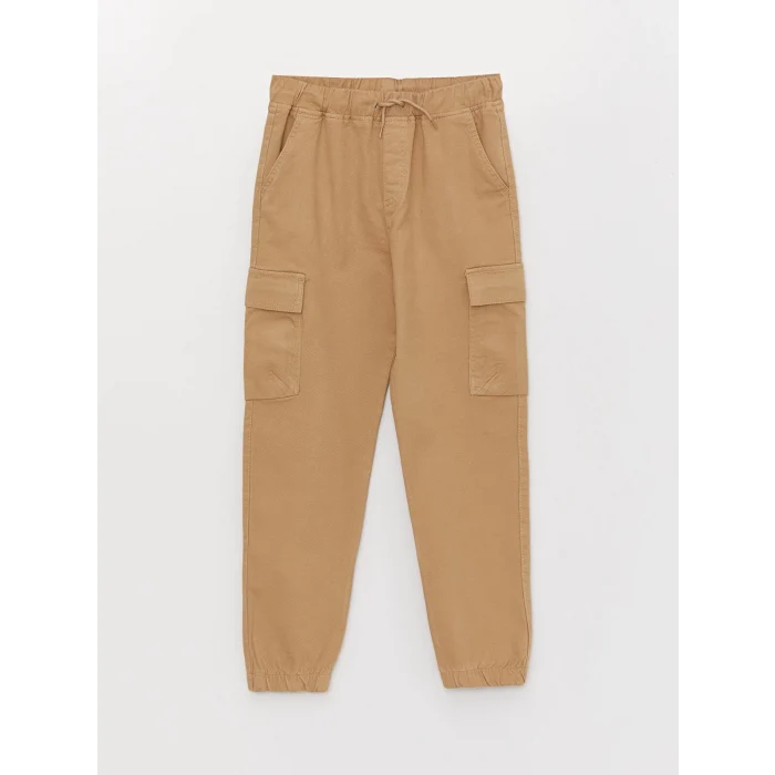 LCW Kids Bej Rahat Kalıp Erkek Çocuk Jogger Kargo Pantolon
