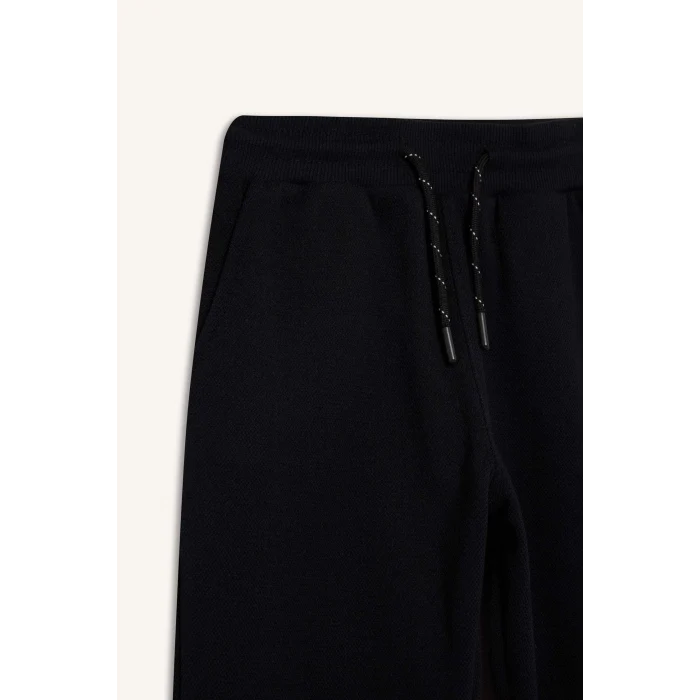 Defacto K8846A6BK81 Siyah Erkek Çocuk Beli Lastikli Okul Jogger Eşofman Altı