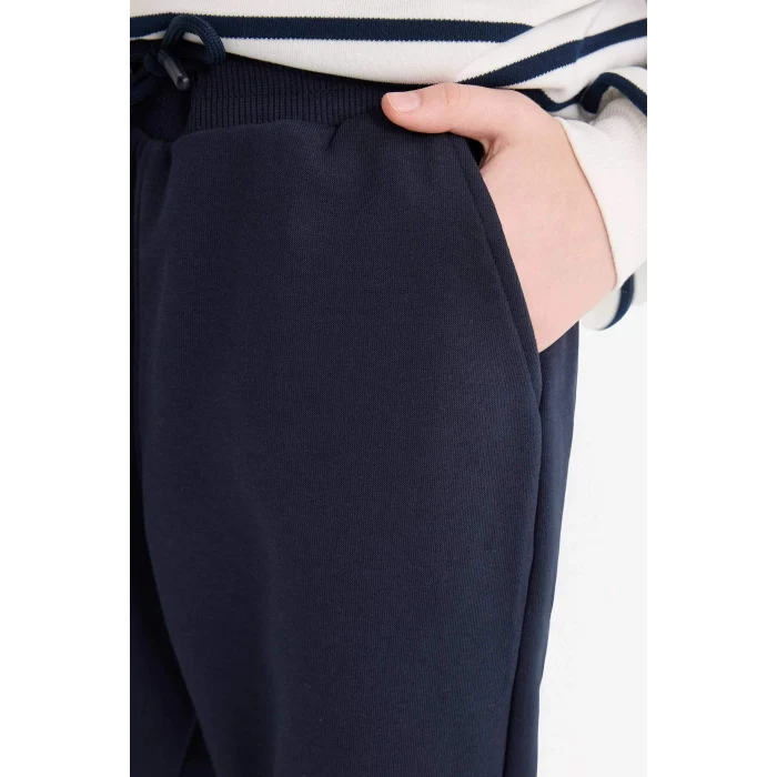 Defacto R5970A6NV253 Lacivert Erkek Çocuk Beli Lastikli Okul Jogger Eşofman Altı