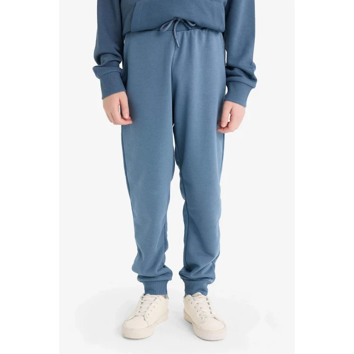 Defacto K8852 İndigo Erkek Çocuk Beli Lastikli Okul Jogger Eşofman Altı
