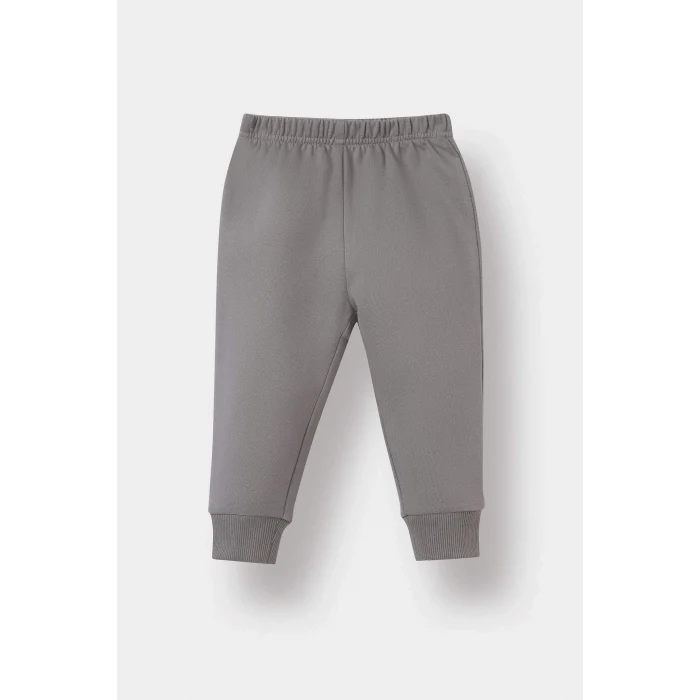 Defacto E8994A5GR454 Gri Erkek Bebek 2li Takım Baskılı Sweatshirt Eşofman Altı