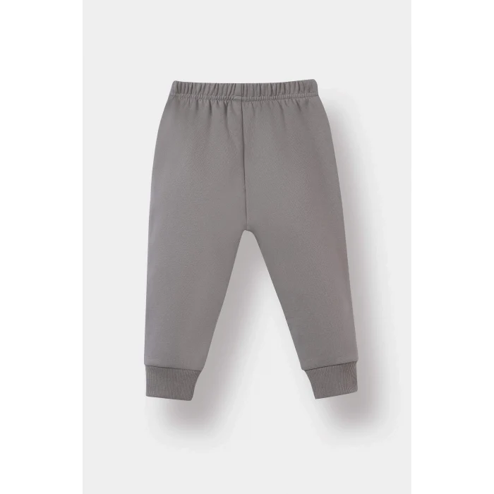 Defacto E8994A5GR454 Gri Erkek Bebek 2li Takım Baskılı Sweatshirt Eşofman Altı