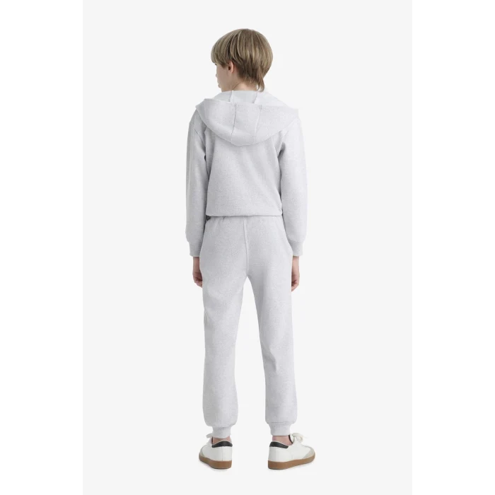 Defacto K8846A6GR400 Gri Erkek Çocuk Beli Lastikli Okul Jogger Eşofman Altı