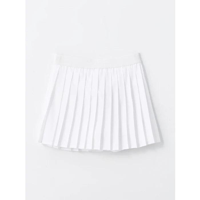 XSIDE ACTIVE Beyaz Kadın Beli Lastikli Düz Şort Etek