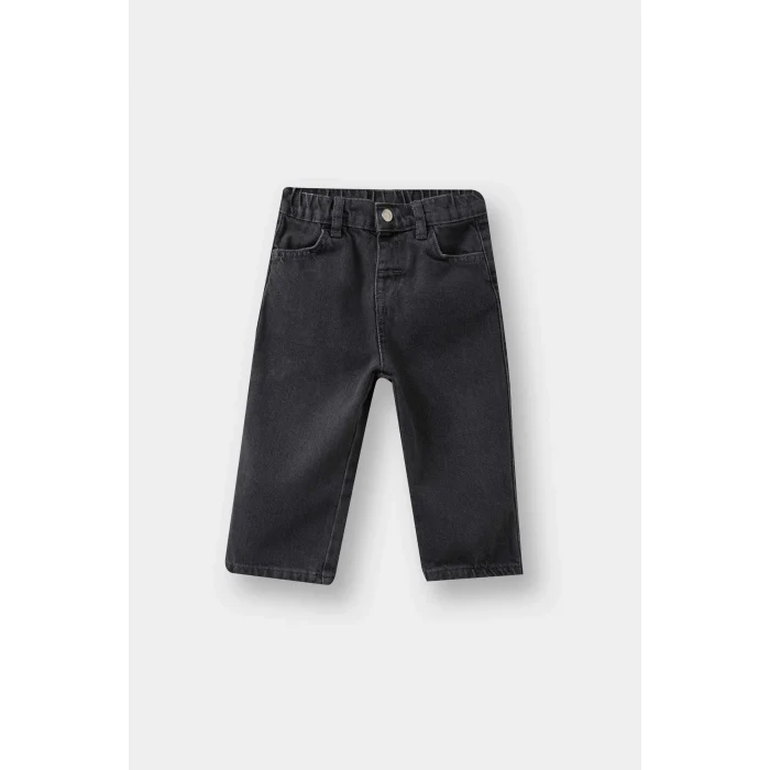 Defacto F5364A5NM18 Gri Erkek Bebek Beli Lastikli Jean Pantolon