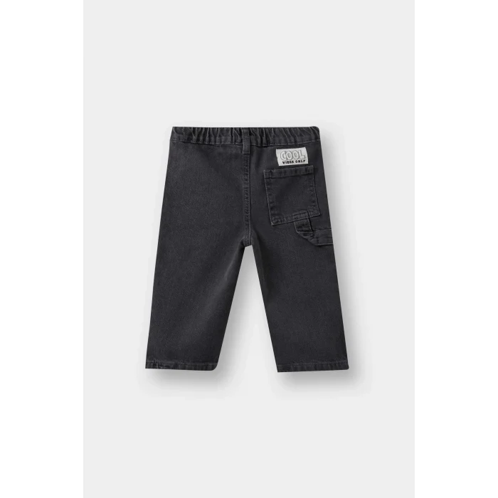 Defacto F5364A5NM18 Gri Erkek Bebek Beli Lastikli Jean Pantolon