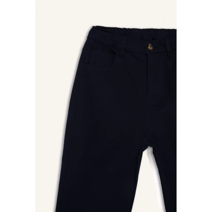 Defacto U3254A6BK81 Siyah Erkek Çocuk Düz Paça Gabardin Okul Pantolonu