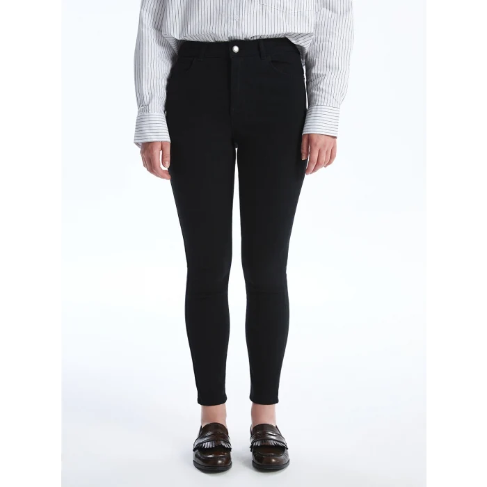 LCW Jeans Siyah Yüksek Bel Push Up Kadın Jean Pantolon
