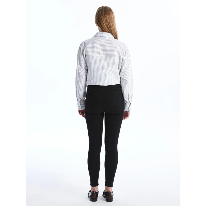 LCW Jeans Siyah Yüksek Bel Push Up Kadın Jean Pantolon