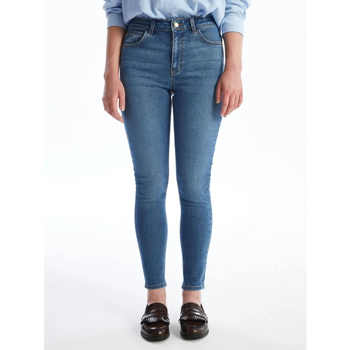 LCW Jeans Indigo Yüksek Bel Push Up Kadın Jean Pantolon