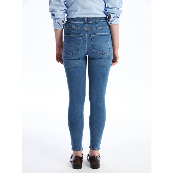 LCW Jeans Indigo Yüksek Bel Push Up Kadın Jean Pantolon
