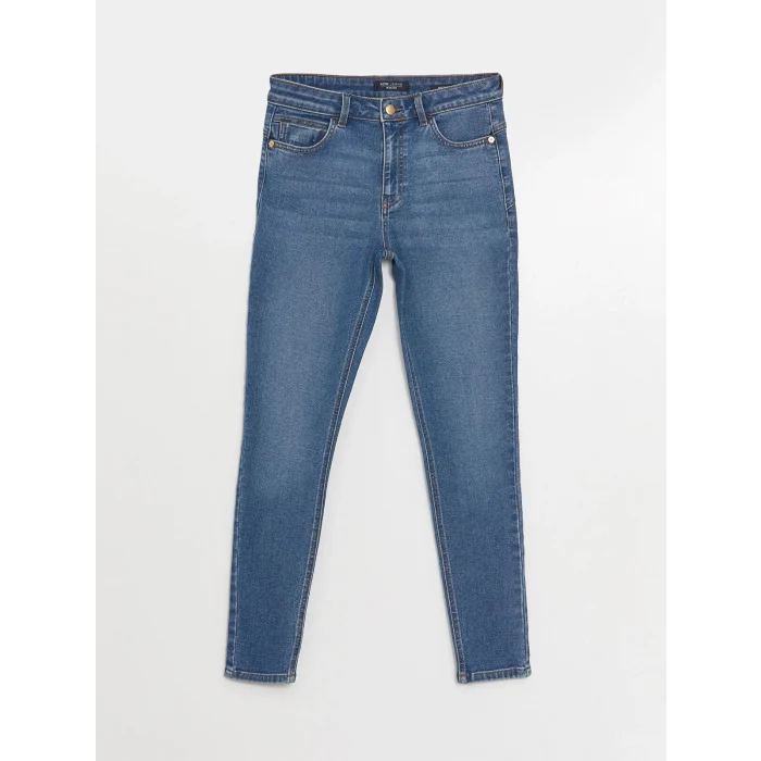 LCW Jeans Indigo Yüksek Bel Push Up Kadın Jean Pantolon