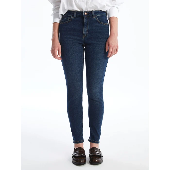 LCW Jeans Indigo Yüksek Bel Push Up Kadın Jean Pantolon