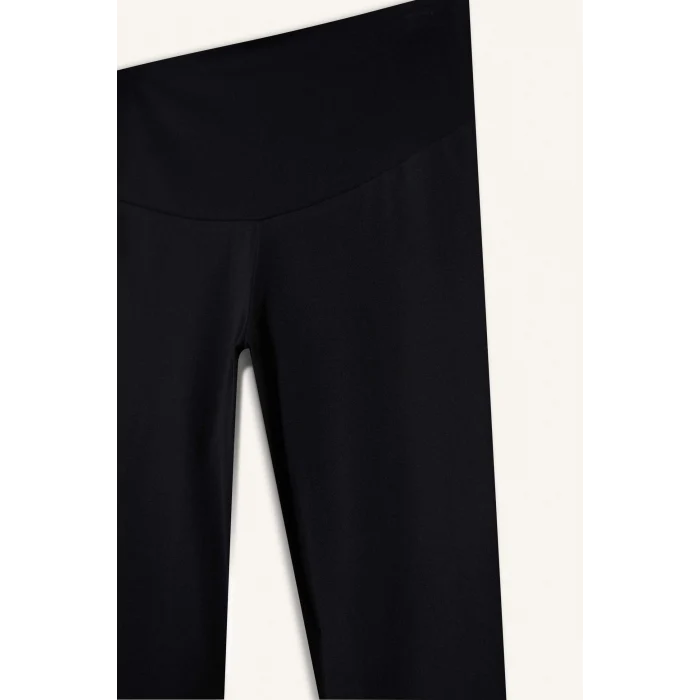 Defacto C4564AXBK81 Siyah DeFactoFit Yüksek Bel Beli Saran Toparlayıcı Esnek Premium Sporcu Tayt