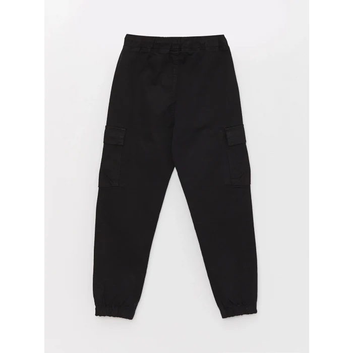 LCW Kids Siyah Rahat Kalıp Erkek Çocuk Jogger Kargo Pantolon