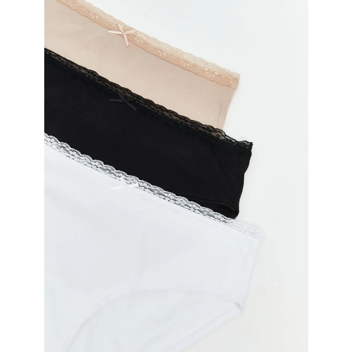 LCW DREAM Pembe Dantel Detaylı Bikini Külot 3lü