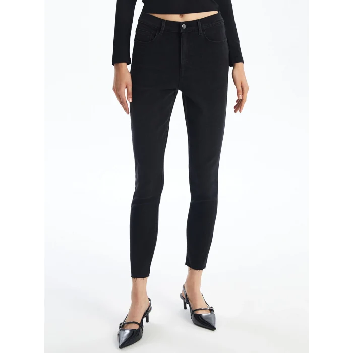 LCW Jeans Siyah Jüpiter Süper Skinny Fit Kadın Jean Pantolon