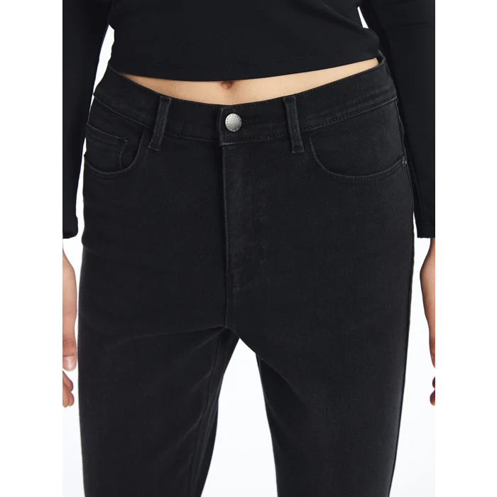 LCW Jeans Siyah Jüpiter Süper Skinny Fit Kadın Jean Pantolon