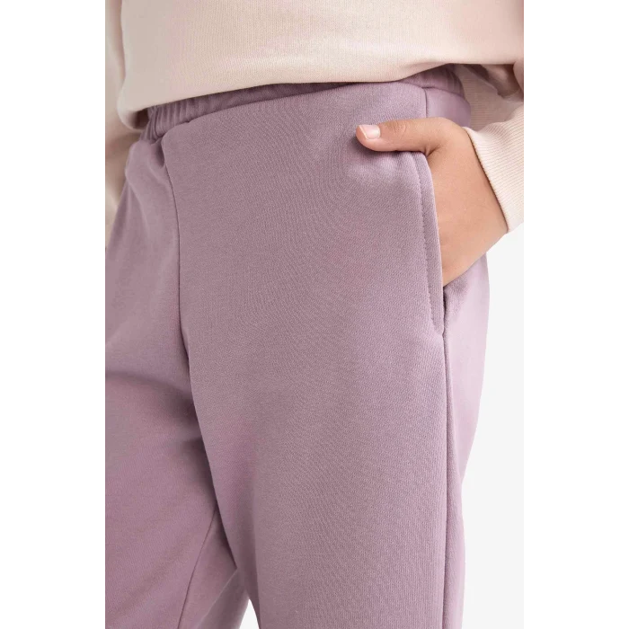 Defacto F0389A8BR347 Bordo Kız Çocuk Beli Lastikli Jogger Eşofman Altı