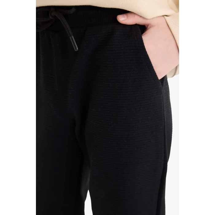 Defacto R5970A6BK81 Siyah Erkek Çocuk Beli Lastikli Okul Jogger Eşofman Altı
