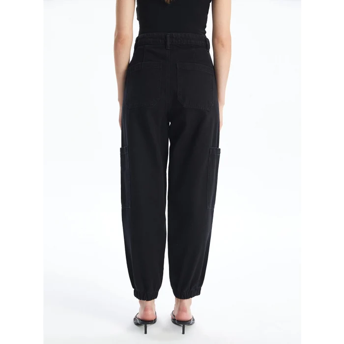 LCW Jeans Siyah Jogger Kadın Jean Pantolon