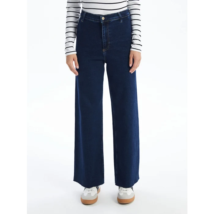 LCW Jeans Indigo Wideleg Kadın Jean Pantolon