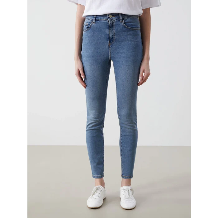 LCW Jeans Indigo Jüpiter Süper Skinny Fit Kadın Jean Pantolon