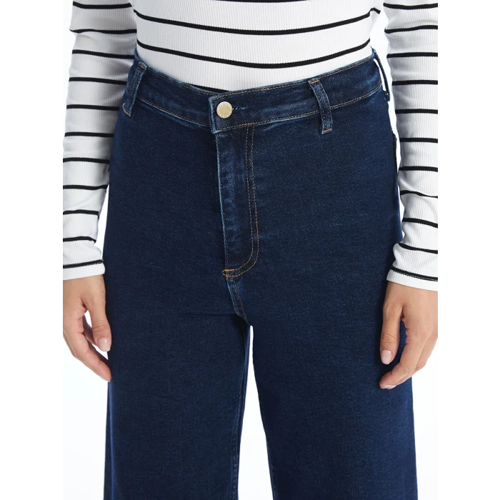 LCW Jeans Indigo Wideleg Kadın Jean Pantolon