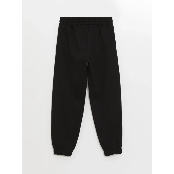 XSIDE Siyah Kadın Beli Lastikli Düz Jogger Eşofman Altı