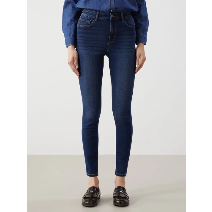 LCW Jeans Indigo Jüpiter Süper Skinny Fit Kadın Jean Pantolon
