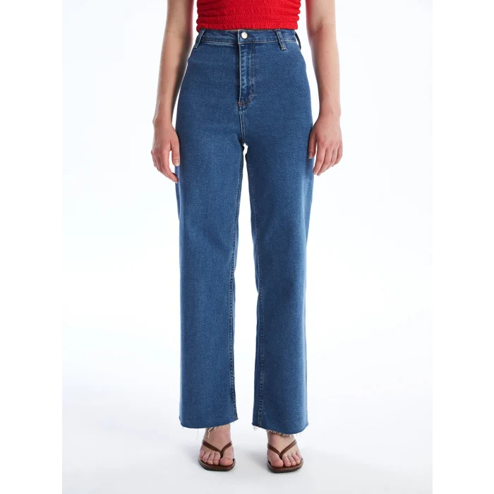 LCW Jeans Indigo Wideleg Kadın Jean Pantolon