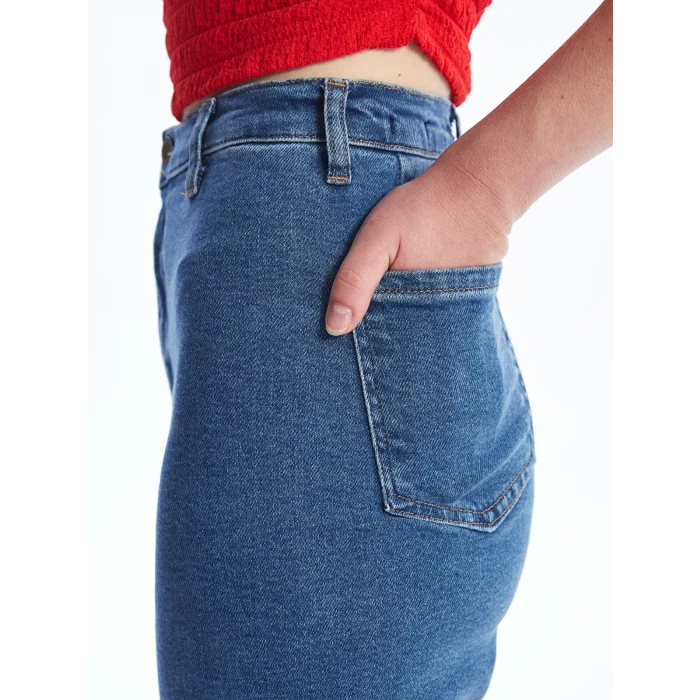 LCW Jeans Indigo Wideleg Kadın Jean Pantolon