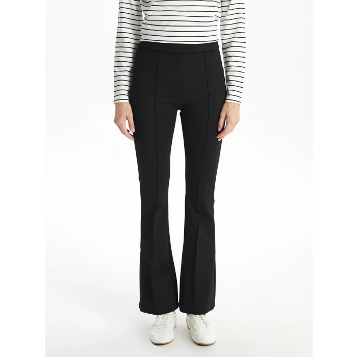 LCWAIKIKI Classic Siyah Dar Fit İspanyol Paça Kadın Tayt Pantolon