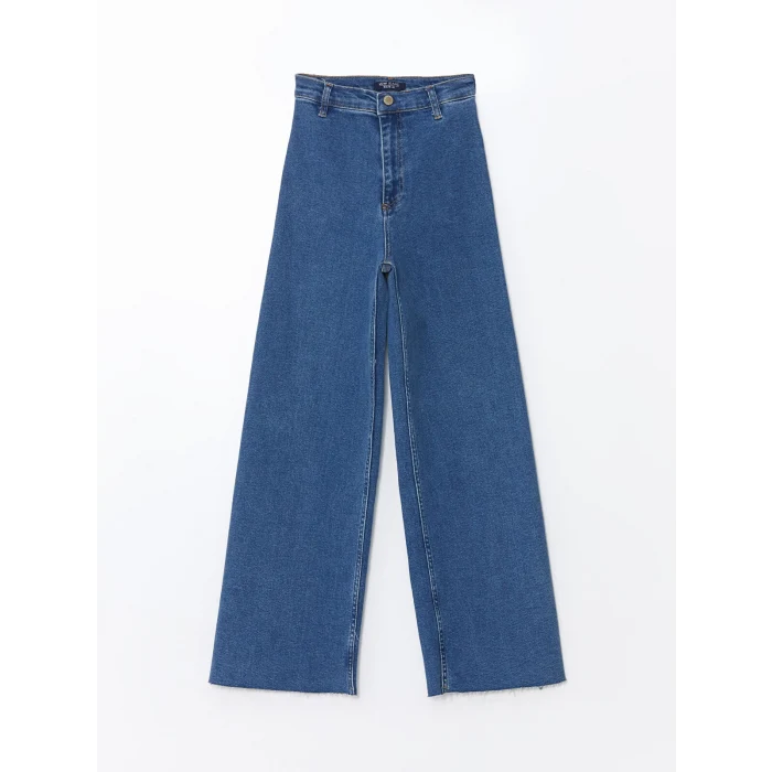 LCW Jeans Indigo Wideleg Kadın Jean Pantolon