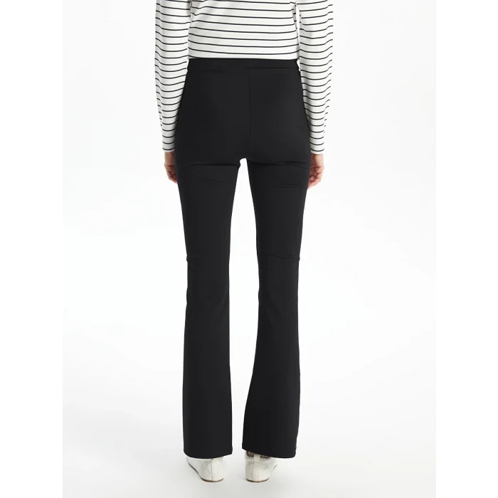 LCWAIKIKI Classic Siyah Dar Fit İspanyol Paça Kadın Tayt Pantolon