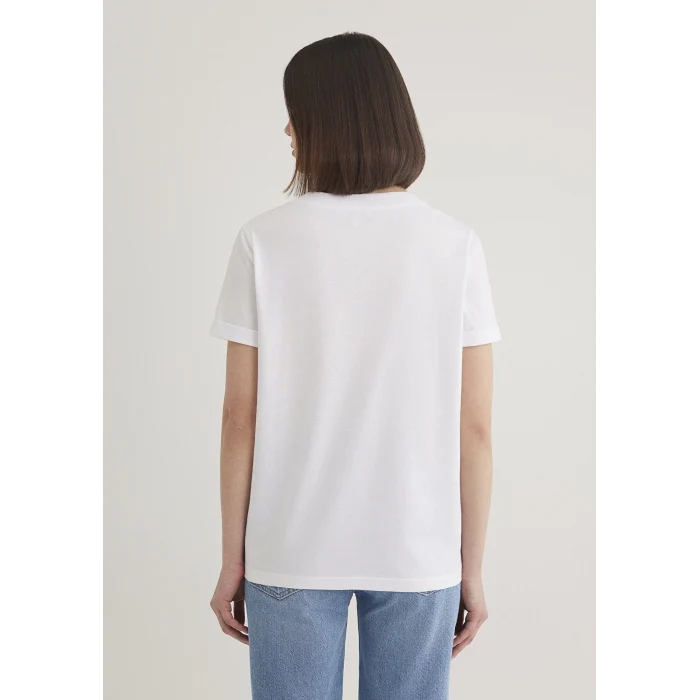 Mavi 166248-620 V Yaka Beyaz Basic Tişört